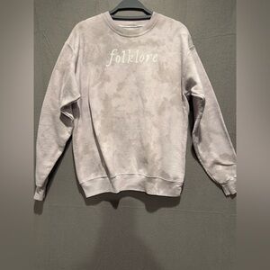 Taylor Swift Folklore Gray Crew Neck Sweater